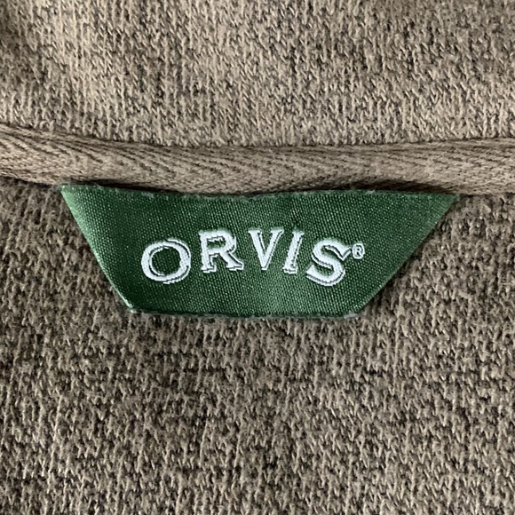Orvis Signature Gray Knit 1/4 Zip Pullover Men’s Sweatshirt Jacket Size XL - Picture 12 of 13